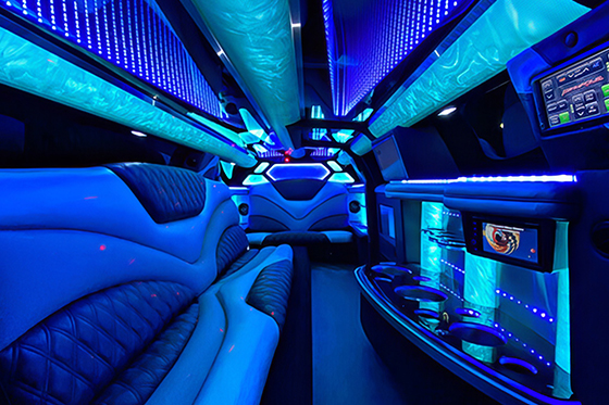 fancy limo interior